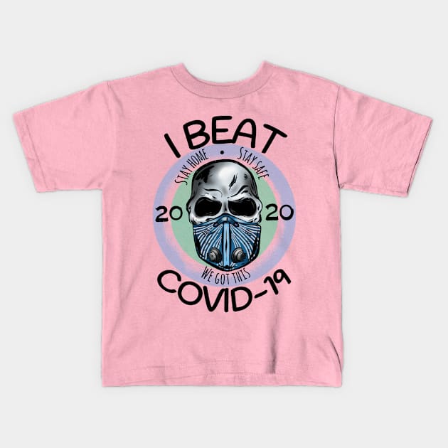 I Beat Covid Kids T-Shirt by Danispolez_illustrations